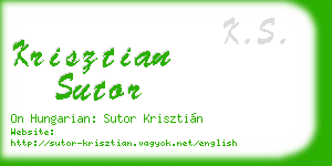 krisztian sutor business card